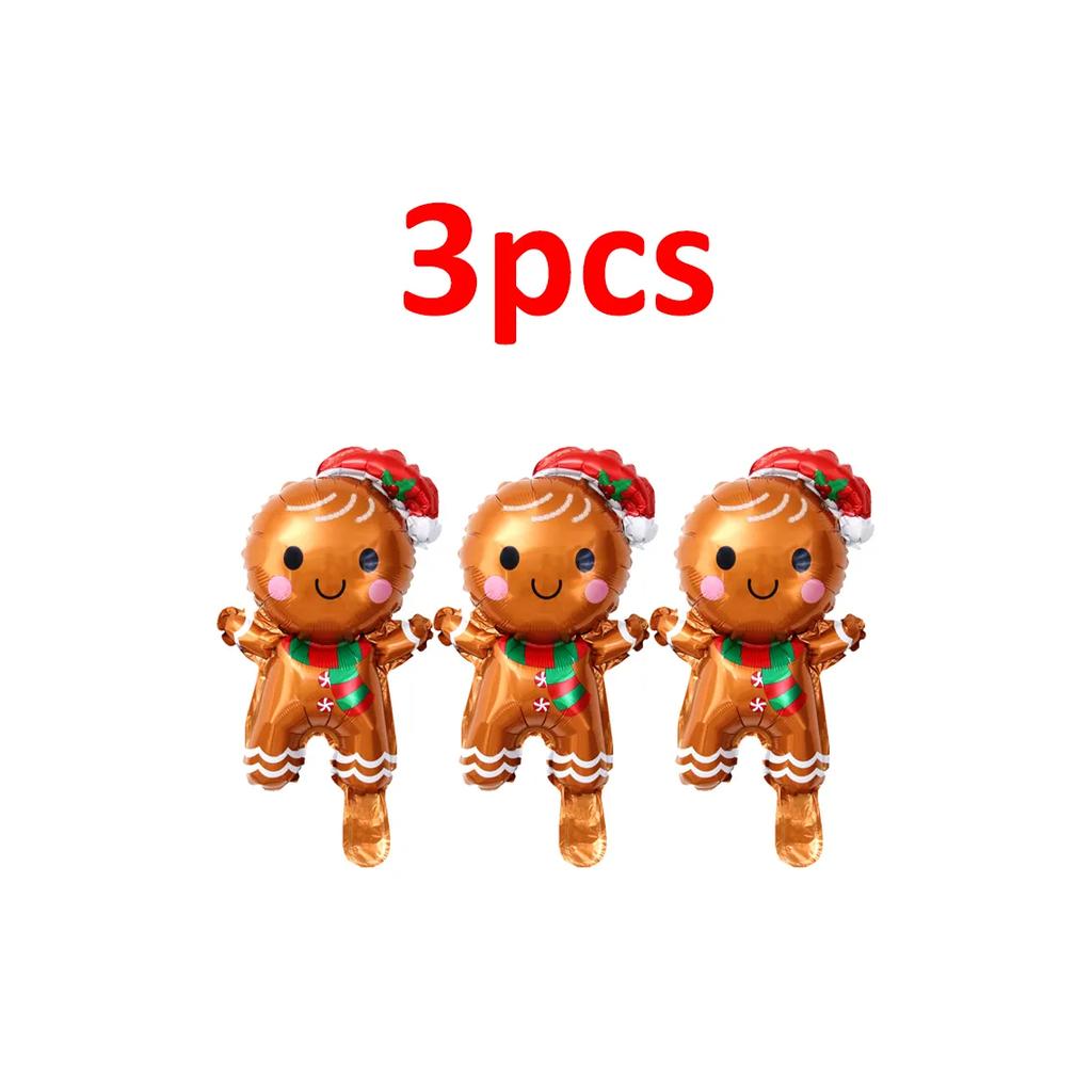 1-15 шт. Рождественские воздушные шары Алюминиевая фольга Рождественская елка Пряничный человечек Санта Клаус Воздушный шар Детские игрушки Рождественская вечеринка по случаю дня рождения Праздничное украшение