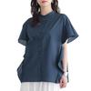 Oshare Walker Side Flare Short Loose Perfect for Spring and 12tn0wx n'OrLABEL Blouse, Women's Top, Ruffled, Sleeve, Elegant, Slimming, Fit, Simple,