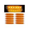 10 PCS Amber 6 LED Amber Side Marker Clearance Indicator Light for Truck Trailer RV Cab Boat Bus Lorry