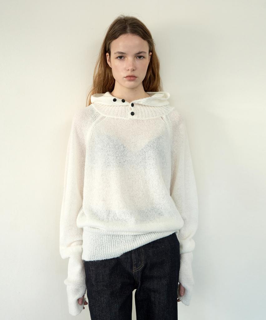 OUI MAIS NON Mohair Hoodie Knit