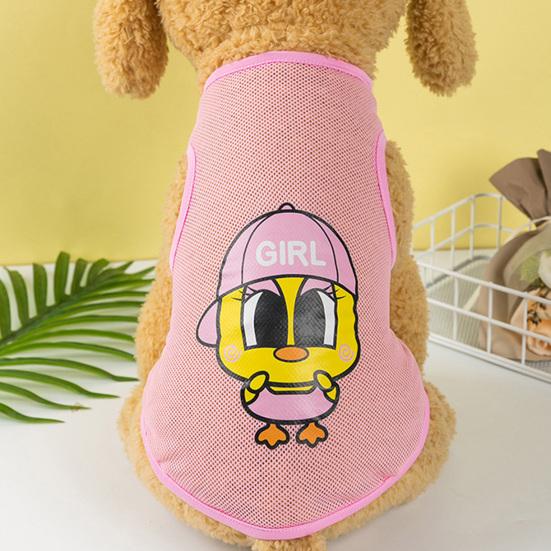 Жилет для домашних животных, износостойкий полиэстер, ультратонкий жилет без рукавов с солнцезащитным кремом и принтом для домашних животных