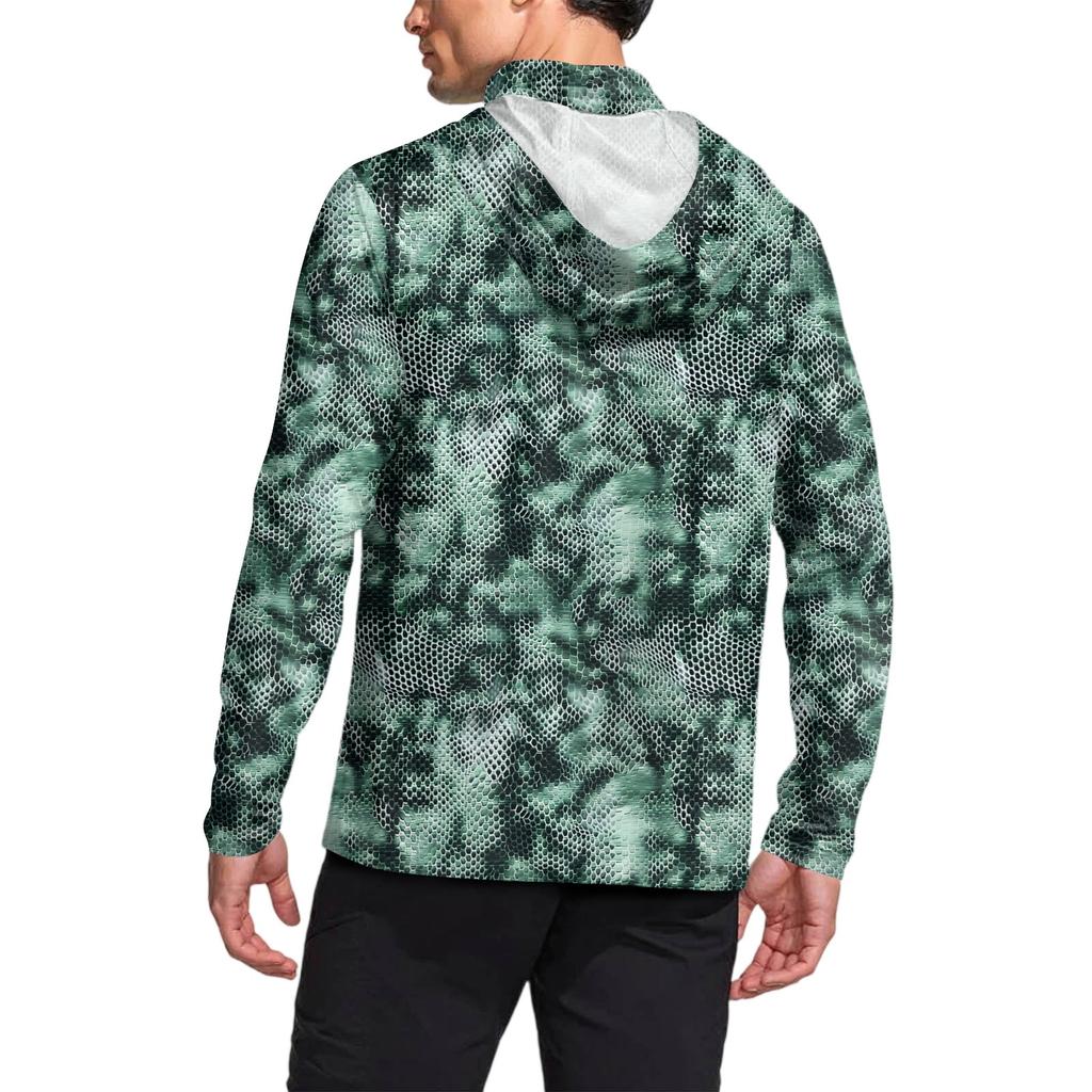 Мужская рубашка с защитой от солнца UPF50+, быстросохнущая рубашка с длинным рукавом, рубашка для бега, тренировок, рыбалки