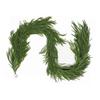 Christmas Norfolk Pine Garland Real Touch Winter Artificial Greenery Garland for Mantle Fireplace Table Stair Indoor Outdoor Decor
