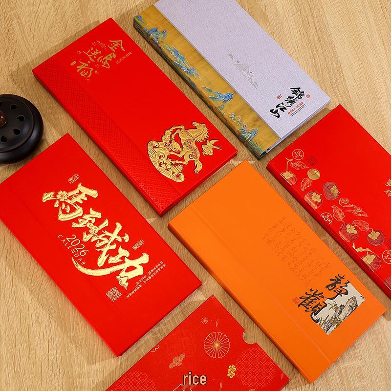 2026 год Лошади: Китайский праздничный настольный календарь - Еженедельник и ежемесячник с местом для заметок