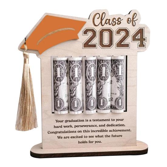 Органайзер для денег на выпускной, держатель для денег, украшение для рабочего стола, стабильный, с гладкими краями, без заусенцев, деревянный орнамент, аксессуары для вечеринок