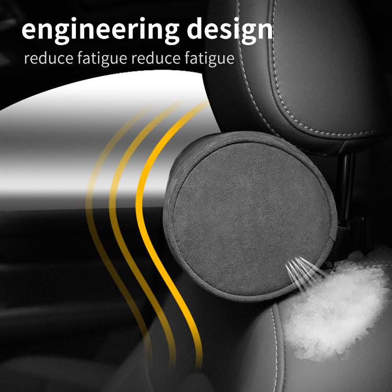 Top Suede Car Neck Headrest Pillow Cushion Support for Mercedes Benz A B C E GLA GLB GLC GLE Class W204 W205 W206 W166 W213 W177