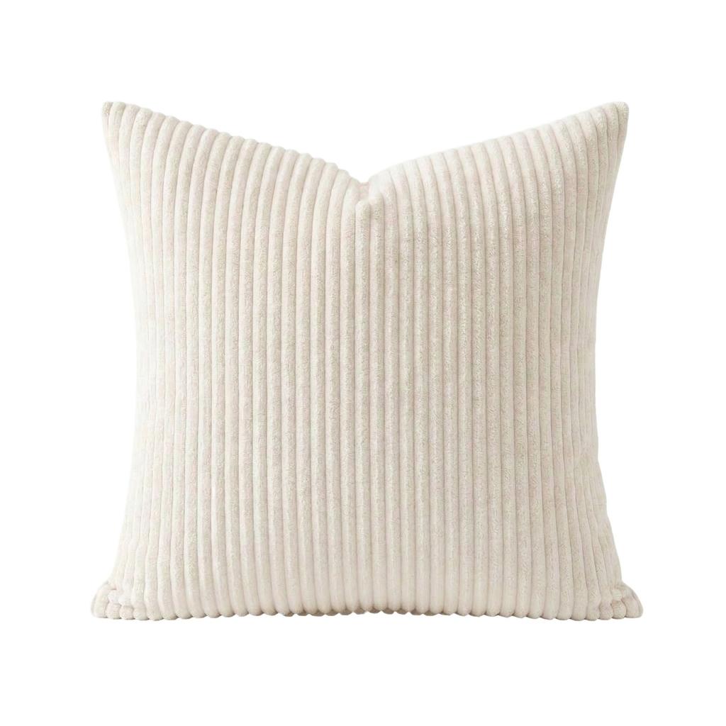 Fine Stripe Corduroy Throw Pillow Cover For Living Room Sofa