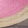 Pink Jute Rug, Braided Circle Rug, Home Decor Natural Carpets and Rugs
