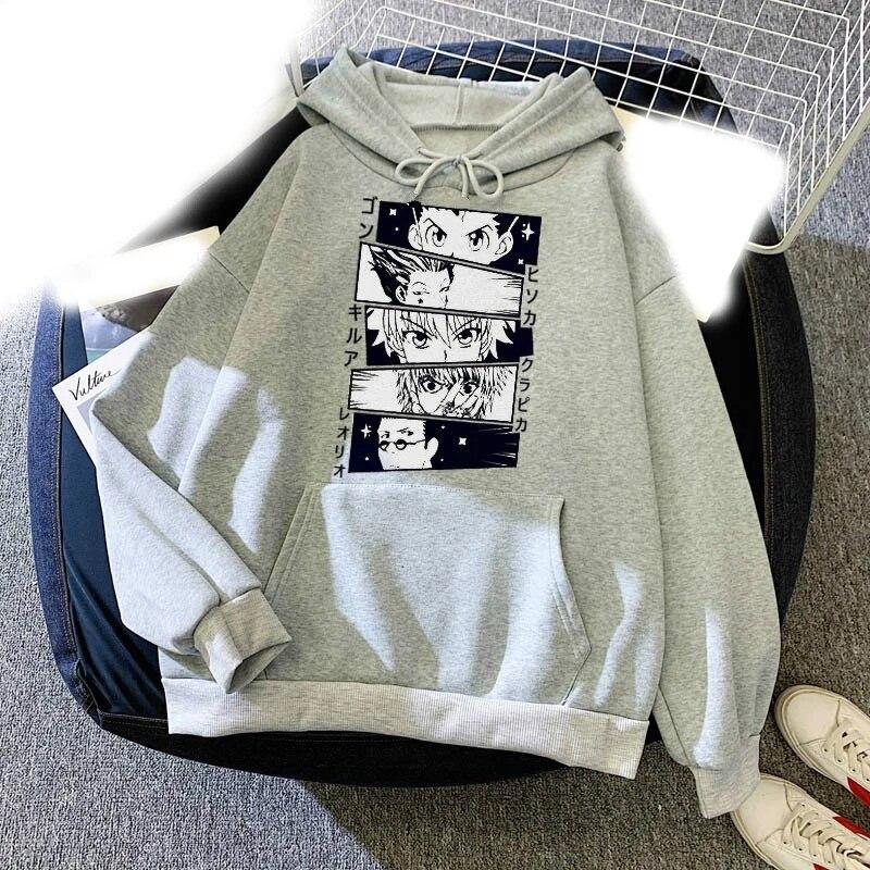 New Manga Hunter X Hunter Hoodies Kurapika Gon Killua Leorio Hisoka Print Unisex Women Hoodie Sweatshirts Pullovers Unisex Clothing