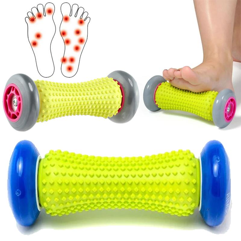 Foot Massage Roller Fascia Roller Full Body Muscle Manual Massage Leg And Neck Relaxation Device Blue And Pink