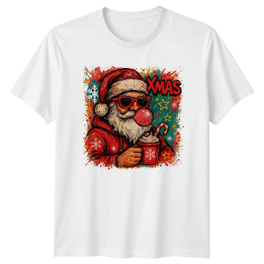 Xmas Santa Bubblegum Holidays Christmas Mens T-Shirt Womens Tee Graphic Top