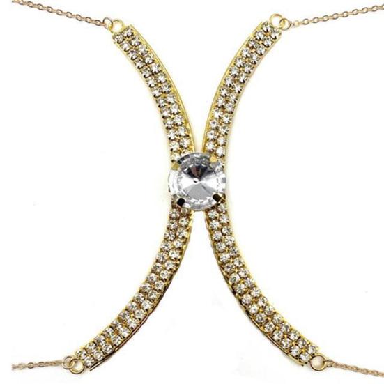 Цепочка для бюстгальтера, сексуальная регулируемая роскошная изящная ювелирная цепочка на грудь, инкрустированная стразами