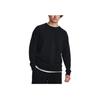Under Armour Однотонный хлопковый трикотажный тренировочный свитшот с круглым вырезом, мужской свитшот, черный 1379685-001