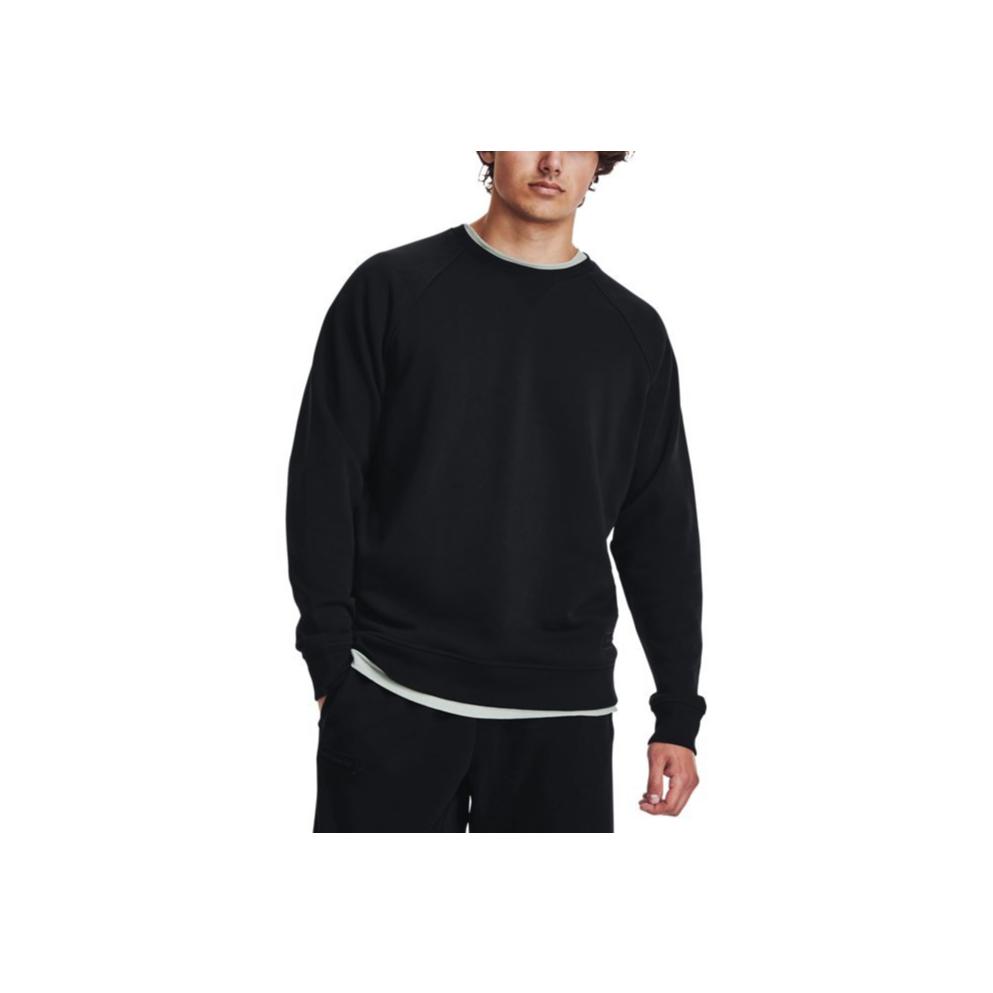 Under Armour Однотонный хлопковый трикотажный тренировочный свитшот с круглым вырезом, мужской свитшот, черный 1379685-001