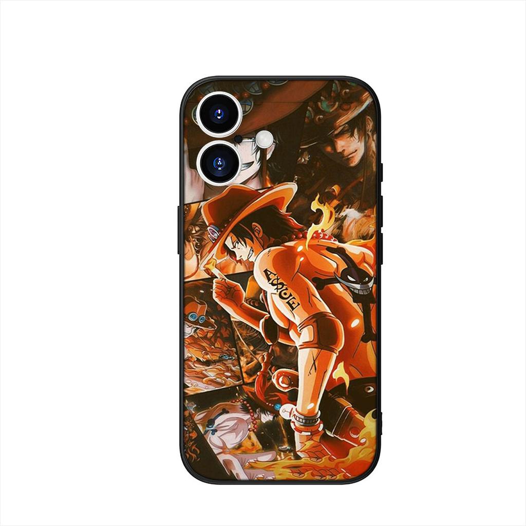 One Ace Pieces Luffy Zoro Phone Cover Case for Apple iPhone 16 15 14 Plus 13 12 Mini 17 Pro Max + 16E Air 16+ ProMax Casing