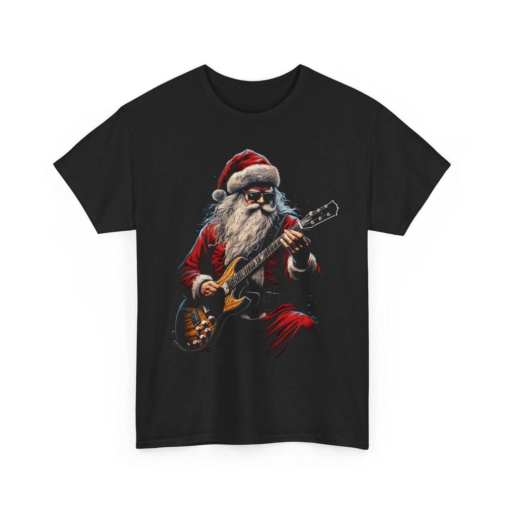 Rock Guitar Santa Claus Playing Guitar - Funny Christmas Unisex T-Shirt