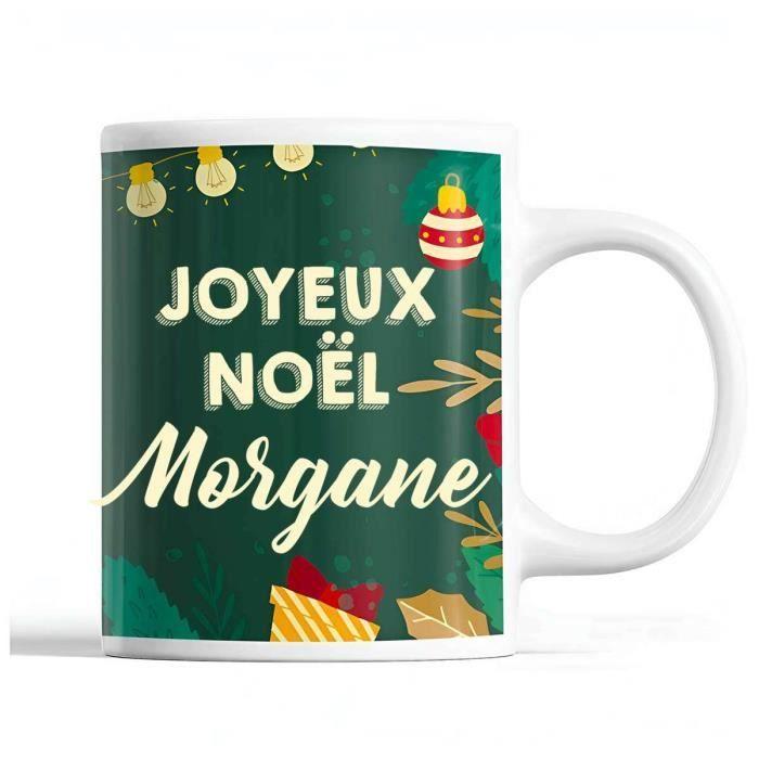 Tasse - Noël Morgane - Vert - Imprimé recto/verso - 325 ml - Cadeau Secret Santa