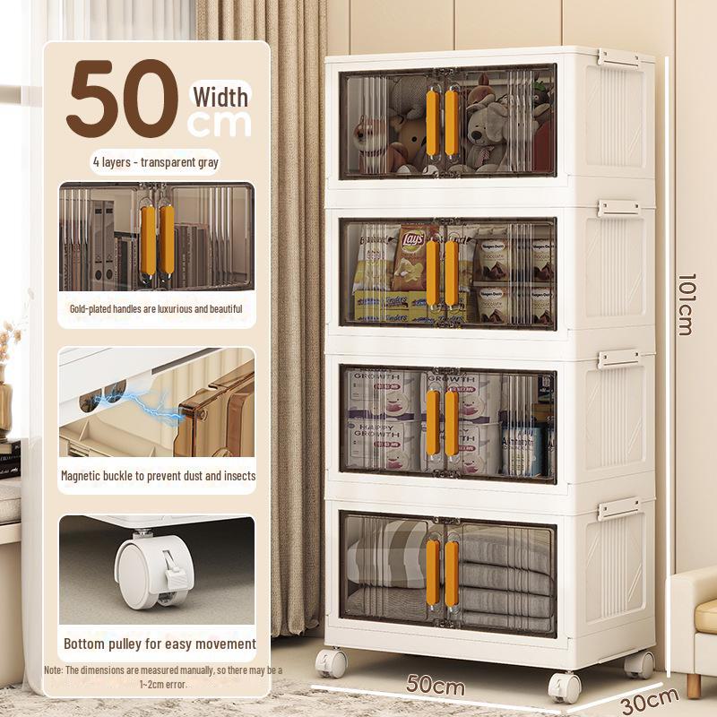 Складной шкаф большой вместимости с магнитными дверцами для детского гардероба или кухонного хранения