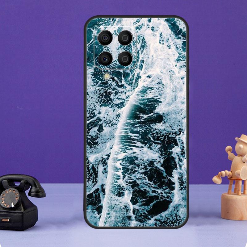 Чехол с синим морем и океанскими волнами для Samsung Galaxy M13 M33 M53 M20 M30s M31s M12 M32 M52 M11 M51 M14 M34 M54 M55