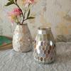 Nordic Fresh Light Color Mosaic Glass Vase Fashion Home Office Hydroponic Dill Flower Arrangement