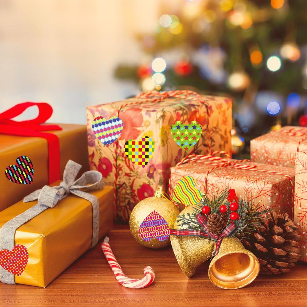 Xh047 Cute And Colorful Heart Shaped Stickers For Creative Party Planning