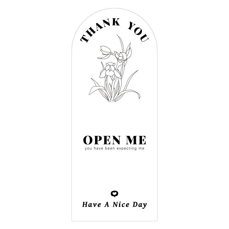 50 листов/упаковка, цветочные наклейки, минималистичные, печатные украшения, прямоугольные, наклейки для запечатывания, наклейки для запечатывания подарочных коробок, самоклеящиеся этикетки