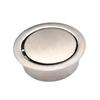 Recessed Round Sliding Door Pull Zinc Alloy Handle for Cupboard Wardrobe Bathroom Vanity Closet Modern Furniture Installation