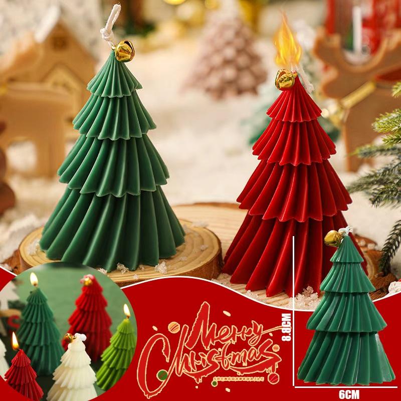 Набор свечей и форм «Рождественская елка» Сделай сам силиконовые формы для свечей, мыла, гипса, праздничные подарки с готовыми свечами