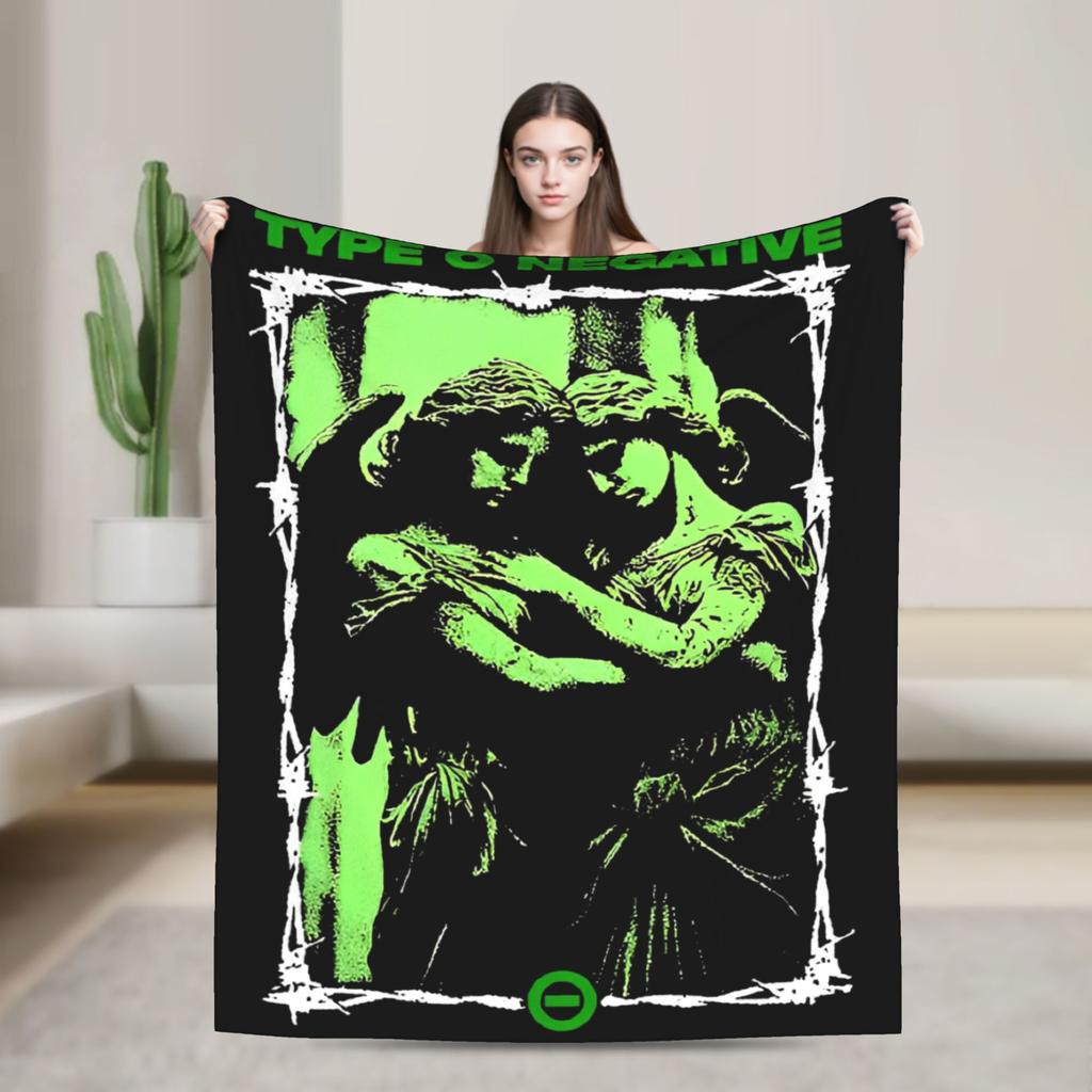 Плед для фанатов рок-группы Type O Negative, Музыкальный альбом, Пушистый, Забавный, Дышащий плед-покрывало для спальни, Осень/Зима, Офис