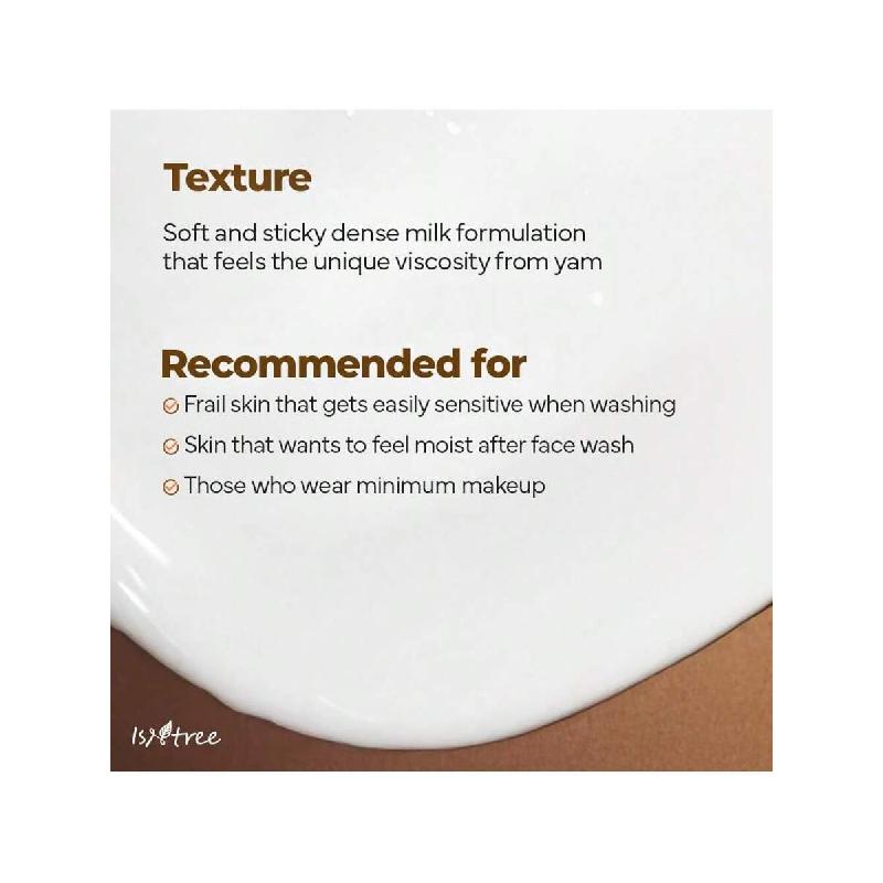 Isntree Очищающее молочко для лица с экстрактом корня ямса 220 мл | Корейский уход за кожей | Насыщенная и кремовая текстура | Увлажняющее и мягкое | Веганский уход за кожей