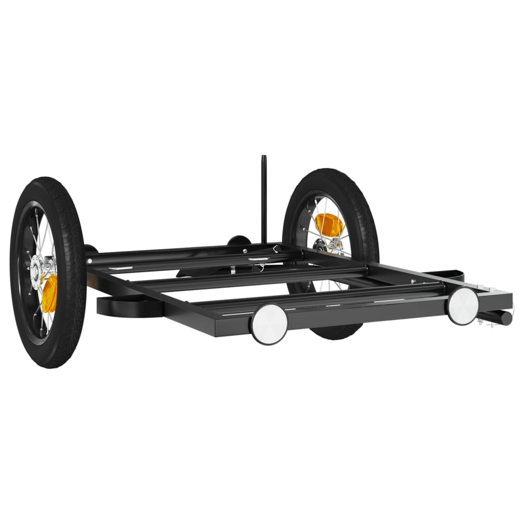 Bicycle Trailer Black 122 x 53 x 28 cm Iron