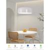 Modern LED Suspension Hanging Light - Ceiling Chandelier, 60cm, White, Ideal for Dining Bedroom Hotel Bar
