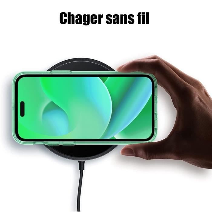 Coque de Protection - BOOLING - pour iPhone 14 Pro Max - Silicone Souple - Vert Clair - Design Élégant