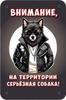 Металлическая табличка Осторожно Злая собака 30x20см Шпиц
