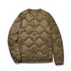 2024 Men's Lightweight Collarless Down Jacket - Round Neck, Gourd Design, Item #6686