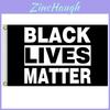 Привлекательный черный флаг 'Black Lives Matter' размером 3x5 футов, предназначенный для мирных протестов