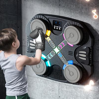 Музыкальный боксерский тренажер для детей, совместимый с Bluetooth, интеллектуальная мишень для подсчета очков с гоночной подсветкой, утолщенный