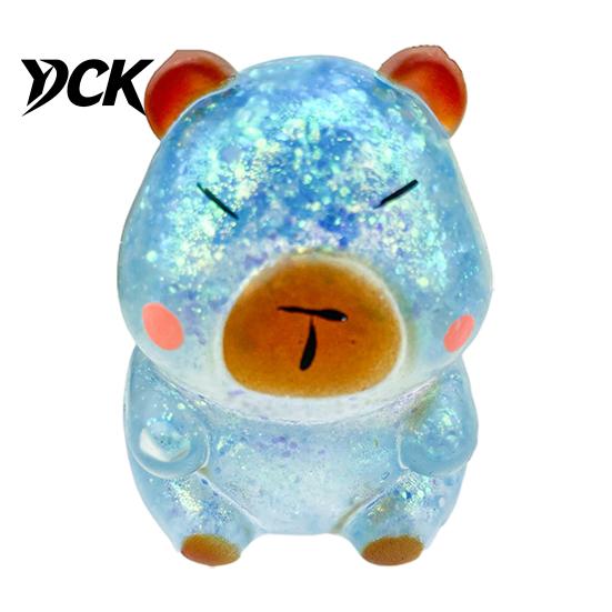 Handheld Stress Reliever Glitter Cartoon Animal Sensory Fidget Toy for Adults Kids Cute Pig Duck Soft Touch Ball Turtle Squeeze Relief Easter