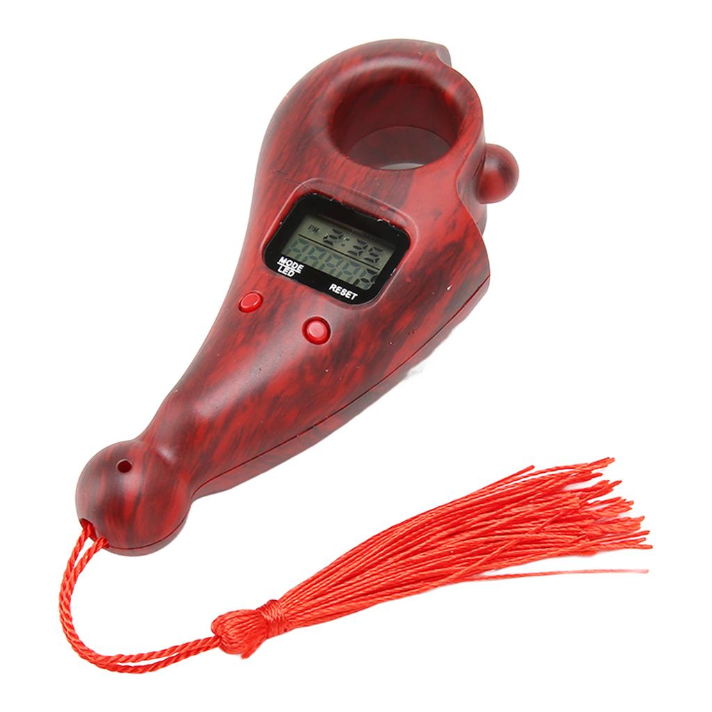 Digital Bds Counter with Tassel LCD Low Noise Resistant Digital Buddha Bds Counter for Meditation Finger Movement