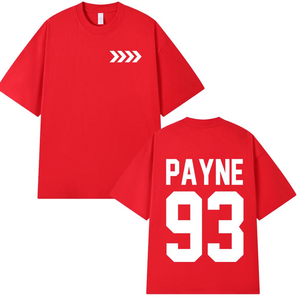 Трикотажные футболки в память о Лиаме Пейне Мерч Payne 93 Подарок для фанатов Мужская одежда Футболки с коротким рукавом Оверсайз Футболки в стиле хип-хоп и стритстайл