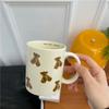 Керамическая кофейная кружка Мультяшный медведь Шоколадный медведь Кружки Девочка Ретро Кофейная чашка Послеобеденный чай Милые керамические кружки Милая кофейная кружка