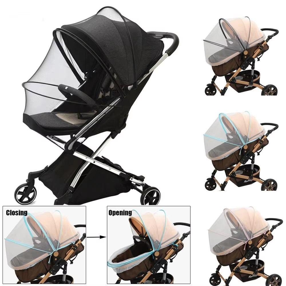 Full Cover Baby Pram Mosquito Nets Foldable Pushchair Mosquito Nets  Summer
