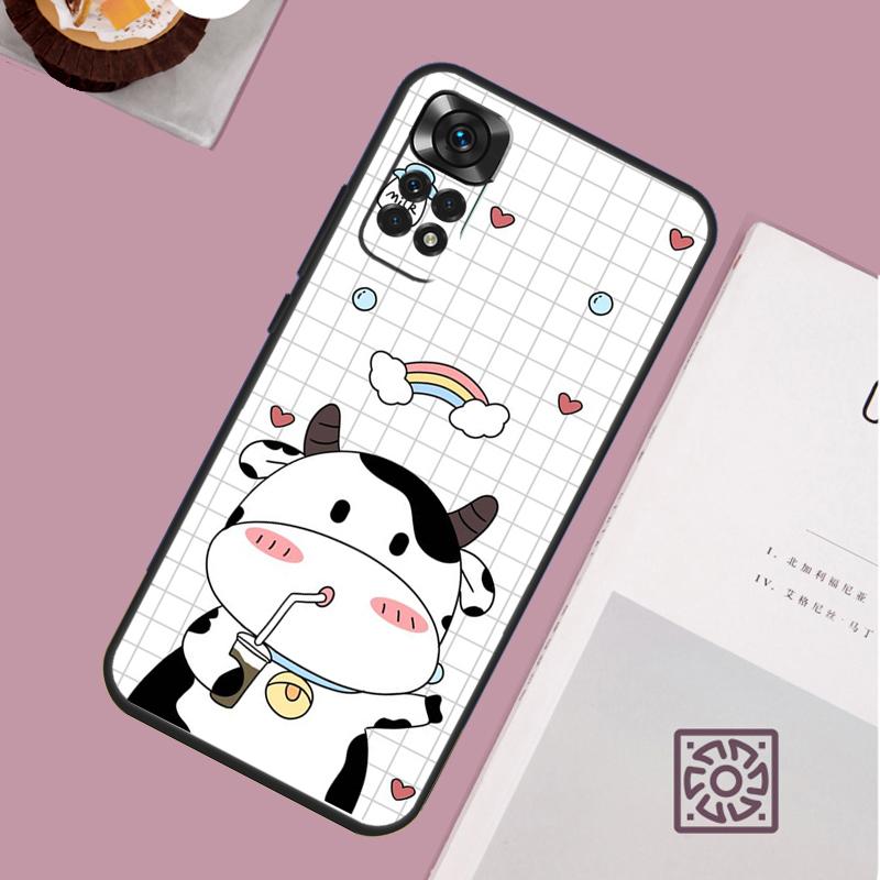 Чехол-книжка с коровьим принтом для Xiaomi Redmi Note 14 13 12 11 15 Pro Plus Redmi 15 13 10 10C 12C 13C 14C 15C