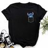 Disney Lilo Stitch Cute Cartoon Print Women T-Shirt Summer Streetwear Short Sleeve T Shirt Fashion Casual Female Clothes Tops