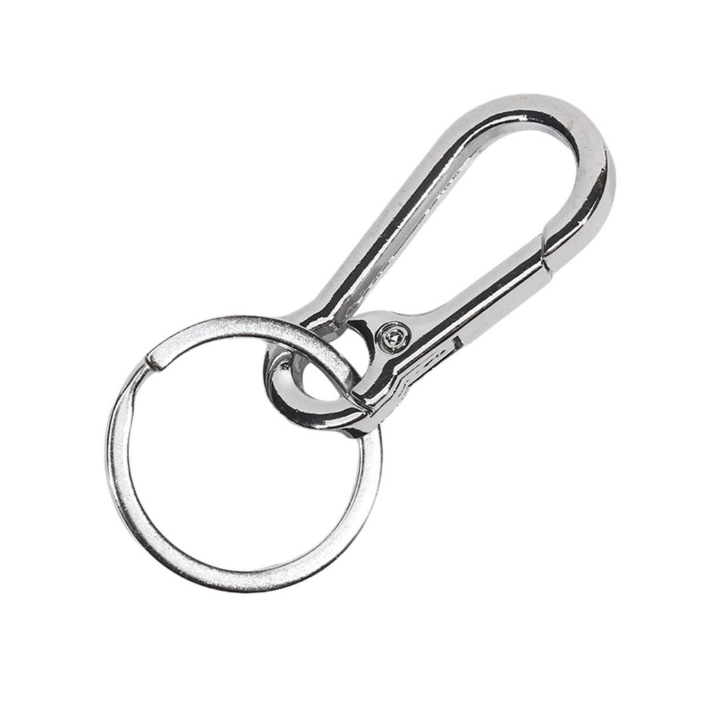 Zinc Alloy Car Key Chain Anti-Lost Keychain with KeyRing Simple Gourd Buckle Carabiner Keychain Auto Waist Belt Clip Holder
