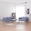 VidaXL Living Room Sofa Set 2-seater Sofa 3-seater Sofa Light Grey Fabric 272193