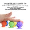 8pcs Silicone Sucker Sensory Toy Set Raised Texture Suction Cup Toys Textured Touch Toys for Children