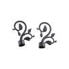 Luxurious Ends Heads Curtain Pole Finials Imitation Iron Strong Roman Rod Unique Shape ABS Material Home