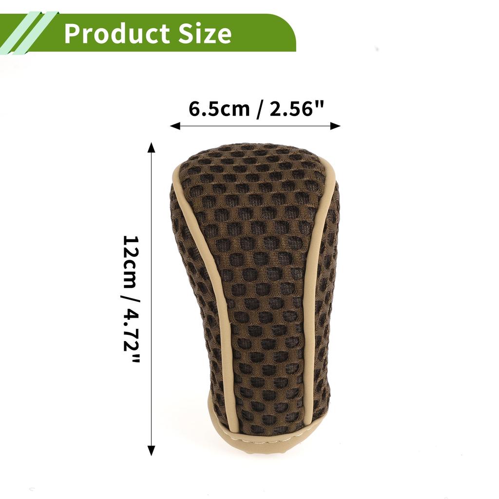 HOPESPANNER Universal Gear Shift Knob Cover Stick Shift Handle Protector Manual Fabric 1 Pc Anti Slip Dark Brown