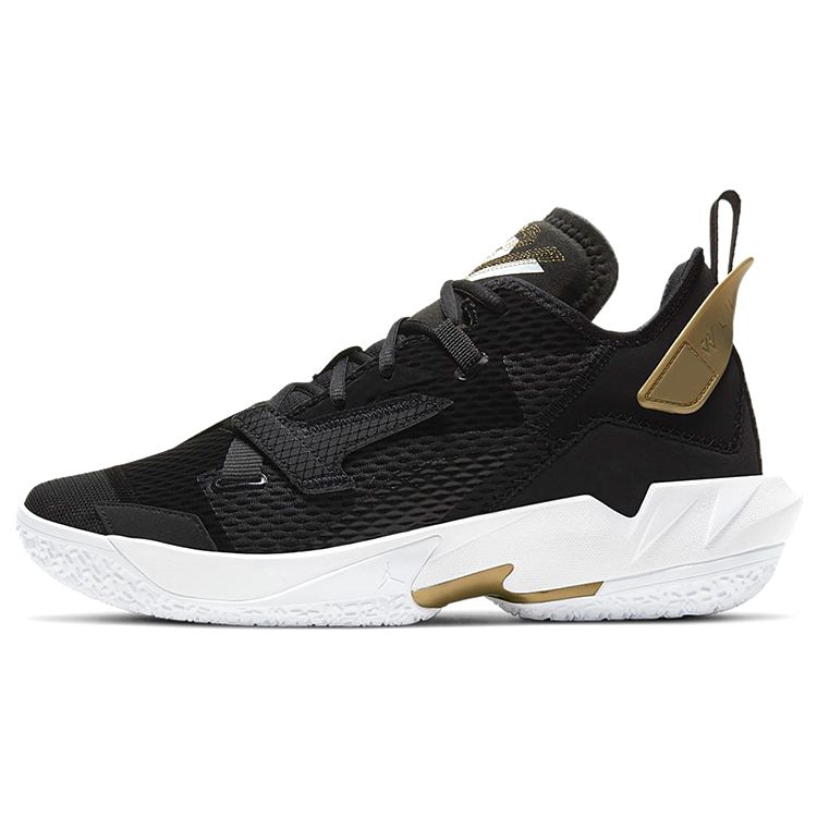 Air Jordan Why Not Zer0.4 PF Family Unisex Sneakers Black White Metallic-Gold CQ4231-001